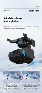CFLY Faith MINI Drone, профессиональная камера с 3-осевым подвесом, камера