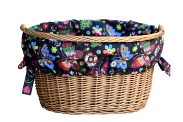 Корзина Wicker BIKE с защелкой + вставка 16 цветов