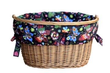 KOSZYK NA ROWER wiklinowy na CLICK + wkład 16 kol