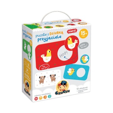 CzuCzu PUZZLE z dziurką 24 elementy |12 układanek PRZYJACIELE Maluszek 15+m