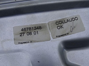 FIAT STILO 01-07 MECHANIZMUS OPUSTIT OKNO DVEŘE PRAVÝ ZADNÍ 5D