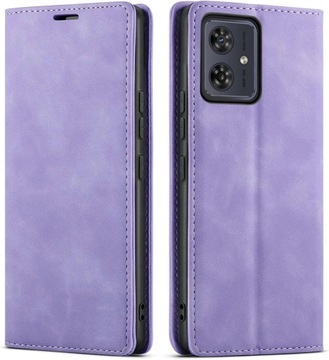 МАГНИТНЫЙ КОЖАНЫЙ ЧЕХОЛ ДЛЯ MOTOROLA MOTO G54 5G / Power Edition + СТЕКЛО