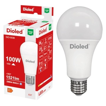 Żarówka LED E27 15W barwa zimna 1521lm