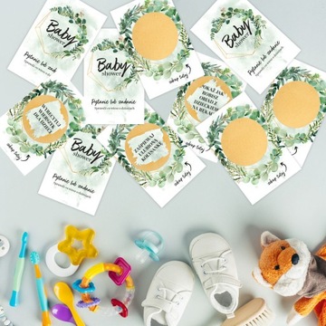 Вопросы и задания по скретч-карточной игре «Baby Shower»