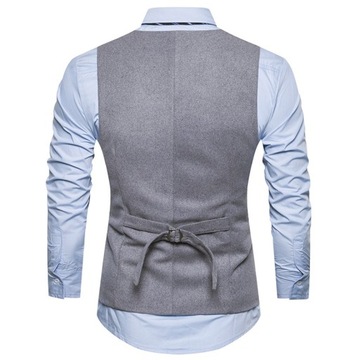 New Slim fitting Man Suit Vest Men's Woolen Vest C