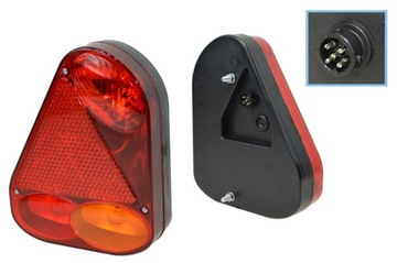 Lampa tylna do przyczepki przyczepy lawety FT-077 lewa gniazdo 5-pinowe