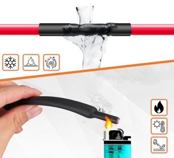 RURA RURKA KOSZULKA TERMOKURCZLIWA 3,2 mm /1,22 m Z KLEJEM 4:1