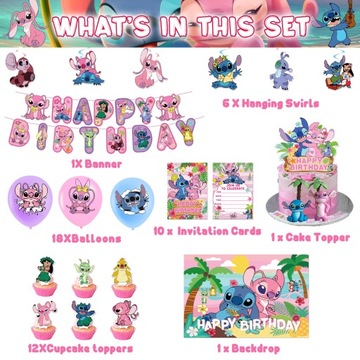 Тематическое украшение на день рождения Pink Stitch