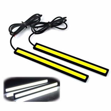 ŚWIATŁA DZIENNE LED DRL 2x 14cm 8W LISTWY PASEK