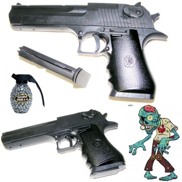 PISTOLET NA KULKI BROŃ MAGNUM PISTOLETY + TARCZA