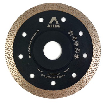 TARCZA DIAMENTOWA DO GRESU 115MM TARCZA DO CIĘCIA PŁYTEK CERAMIKI SEGMENT