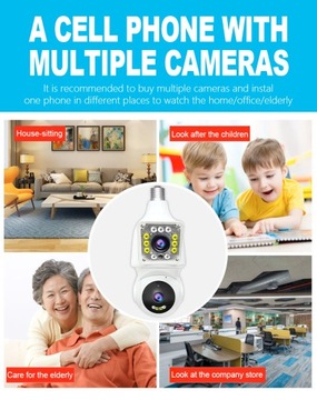 Интеллектуальный голосовой домофон 4MP E27 с замкнутым контуром управления PTZ