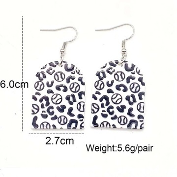 Fashion Sports Acrylic Earrings Creative Charm Love Baseball Gloves Clothin