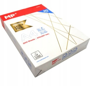 Papier KSERO koloru BIAŁEGO formatu A4 MP PREMIUM 500 sztuk
