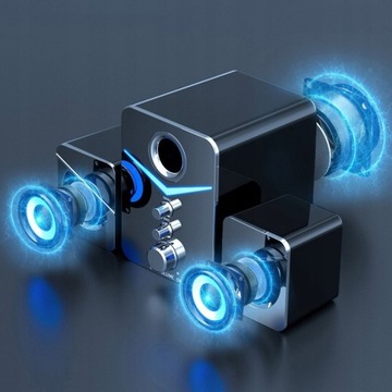 КОМПЬЮТЕРНЫЕ ДИНАМИКИ СО СВЕТОДИОДНОЙ ПОДСВЕТКОЙ USB 2.1
