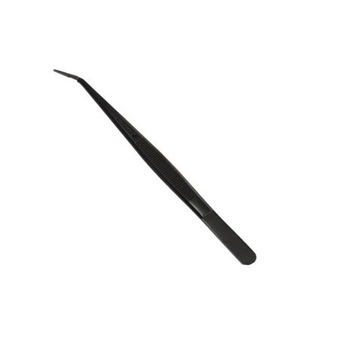 Pęseta Krawiecka Do Nawlekania Nici Ząbkowana Zagięta 15cm Czarna TWE6