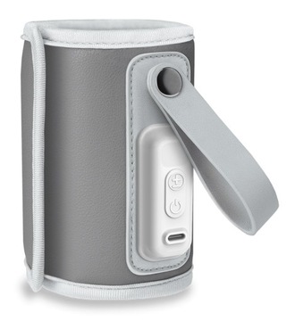 LIONELO THERMUP GO PRZENOŚNY PODGRZEWACZ DO BUTELEK GREY SILVER