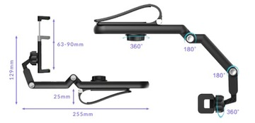 ДЕРЖАТЕЛЬ ДЛЯ ТЕЛЕФОНА НАСТОЛЬНЫЙ СТОЛ КРАЙ ШКАФА С РЕГУЛИРУЕМЫМ РУЧКОЙ