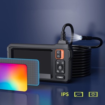 ИНСПЕКЦИОННАЯ КАМЕРА DUO ЭНДОСКОП ДВЕ КАМЕРЫ 5M 8LED 2x Full HD LCD 5,5 мм