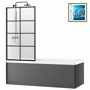 Parawan NAWANNOWY Czarny 80x140 Stały Lagos-1 Fix