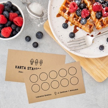 Карты лояльности для кафе-мороженых 100