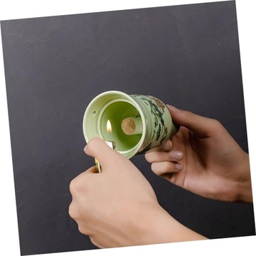 2 комплекта горшка для прижигания, зеленый керамический горшок, держатель горелки для мокса, палка M