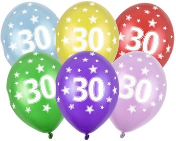 Balony na 30 urodziny 5 szt. balon