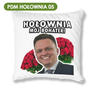 PODUSZKA BIAŁA PDM DONALD TUSK 05 IDEALNY PREZENT