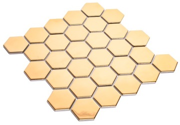 Золотая сотовая шестиугольная 3D керамическая плитка