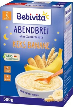 BEBIVITA кашка з печивом з бананами пшенична 5 м 500 г