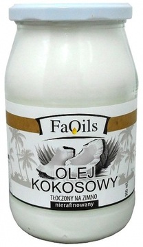 OLEJ KOKOSOWY 900ml TŁOCZONY NA ZIMNO NIERAFINOWANY