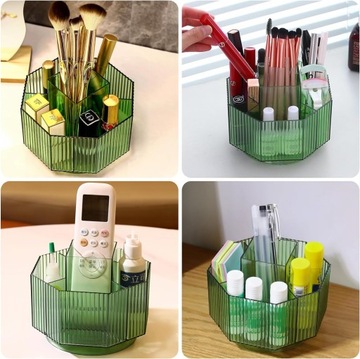 Вращающийся на 360° контейнер для хранения косметики, многофункциональный органайзер