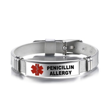 ALERGIA NA PENICYLINĘ Alert medyczny Bransoletka i