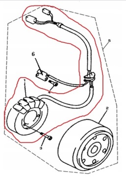 ИСКАР/СТАТОР/ГЕНЕРАТОР + ИМПУЛЬСЕР Quad Linhai V-TWIN 520/550/600cc
