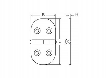ПЕТЛЯ 75X40X1,5 НЕРЖАВЕЮЩАЯ НЕРЖАВЕЮЩАЯ A2 8045B КИСЛОУСТОЙЧИВАЯ