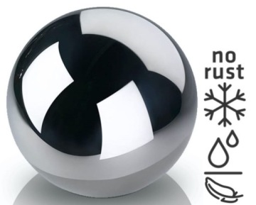 Зеркало STEEL BALL 35 см, нержавеющая сталь, для сада, дома, пруда