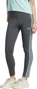 LEGGINSY DAMSKIE ADIDAS ESSENTIALS 3-STRIPES HIGH-WAISTED SINGLE CIEM r L