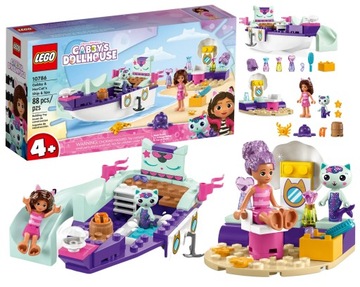 ZESTAW LEGO SYRENKOTKI STATEK I SPA GABI GABBY'S DOLLHOUSE ŁÓDŹ KOCI DOMEK