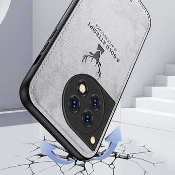 Для OnePlus Ace 3 5G/12R 5G Защитный чехол с рисунком оленя Искусственная кожа + ПК + ТПУ