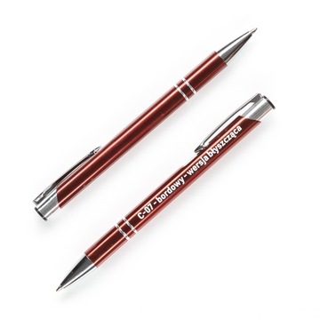 Металлическая шариковая ручка с двусторонней гравировкой логотипа, 250 шт.