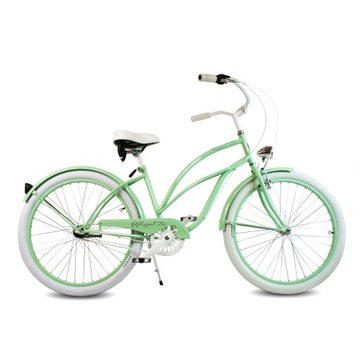 Rower miejsk damski 28 cruiser miętowy holenderski damka 3 biegi retro