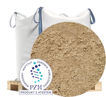 Piasek do piaskownicy z atestem higienicznym PZH - 500 kg w big-bagu