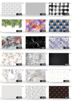 Декоративный КОВРИК для радиатора МАГНИТ по размеру, ЧЕРНЫЙ МРАМОР