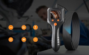 ПОРТАТИВНАЯ ЭНДОСКОПНАЯ КАМЕРА ДЛЯ КАНАЛИЗА 5М IP67 Водонепроницаемый ЭКРАН 2,4 ДЮЙМА