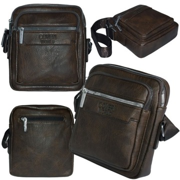 Torba męska na ramię Coveri CW2161_BROWN brązowa