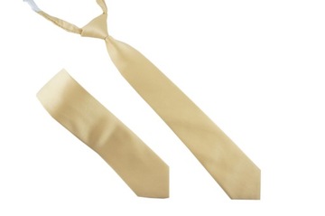 Бежевый гладкий галстук ЭЛЕГАНТНЫЙ для ПОДРОСТКА 8-15 лет.