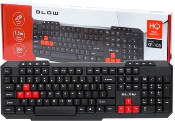 KLAWIATURA GAMINGOWA 112 QWERTY KLAWISZY USB CZARNA DOM BIURO DLA GRACZY