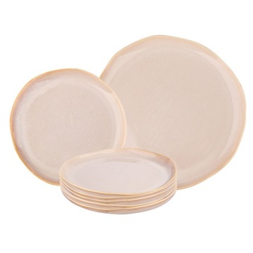 ZESTAW TALERZY NA 6 osób Reactive Sand TALERZE