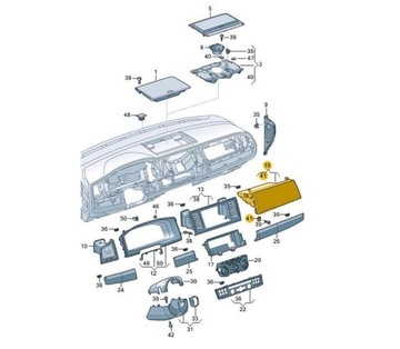 SKŘÍŇKA VW TRANSPORTER T6 RHD 7E6857095C041