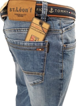 SPODNIE MĘSKIE JEANS BLUE S2150 W37 L30 96-98 CM
